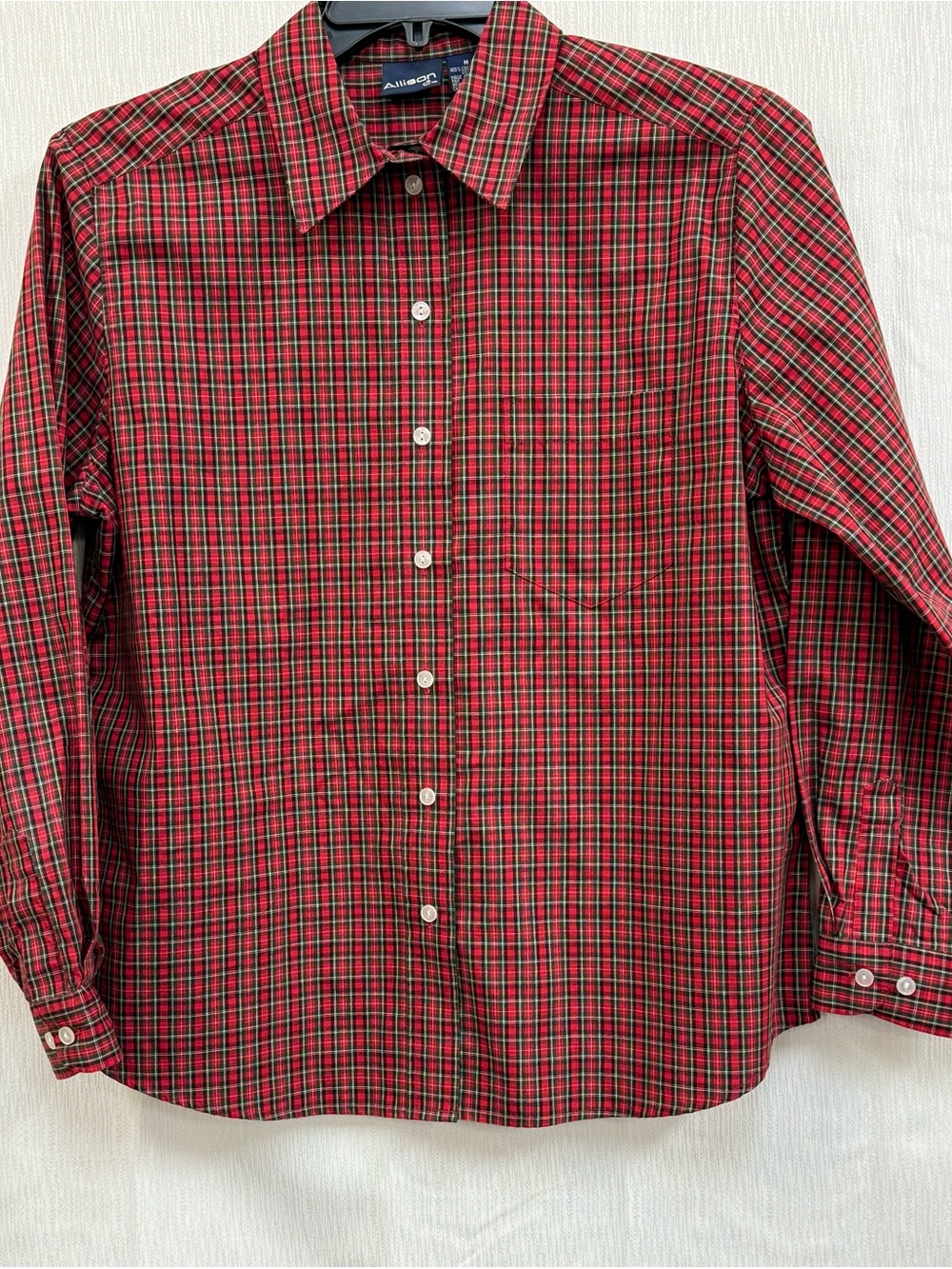 Red Plaid women’s Button-Up Shirt